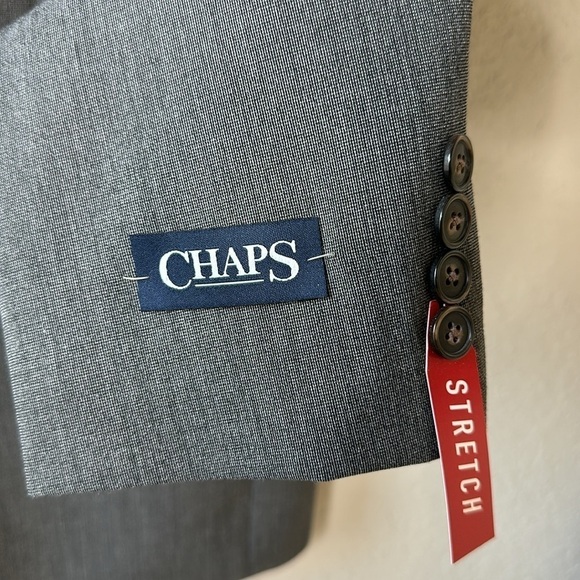 NWT Men's Chaps Grey Stretch Performance Series Comfort Suit Pants Size 34 X 30 - Picture 6 of 12